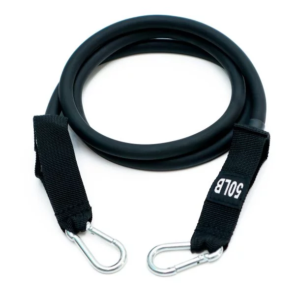 Black 50 lbs Resistance Band Muscle Hub